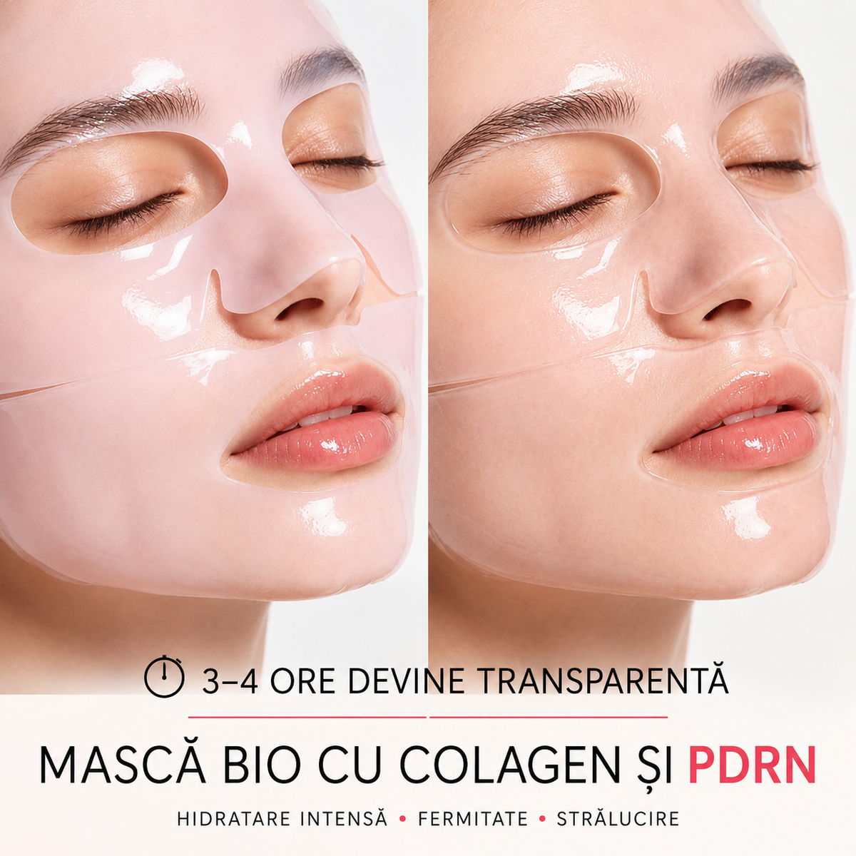 Zenvora Glass Skin Mask™ - Mască Hydrogel cu PDRN & Colagen